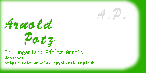 arnold potz business card